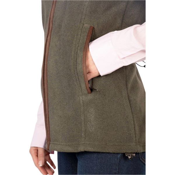 2025 Rydale Womens Huggate Fleece Waistcoat 406111 - Khaki